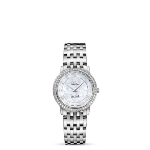 Omega De Ville Prestige Quartz 27 Stainless Steel / Diamond / MOP / Bracelet